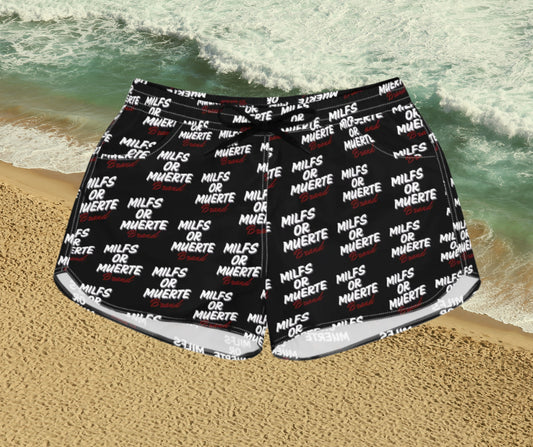 Milfs or Muerte Casual Shorts for Women | Fun Summer Shorts | Perfect for Lounging & Beach Days